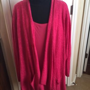 Cardigan sweater and matching camisole